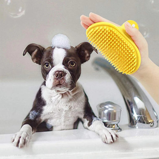 Pet Cleaning Brush — Soft Silicone Massage Glove for Dogs & Cats