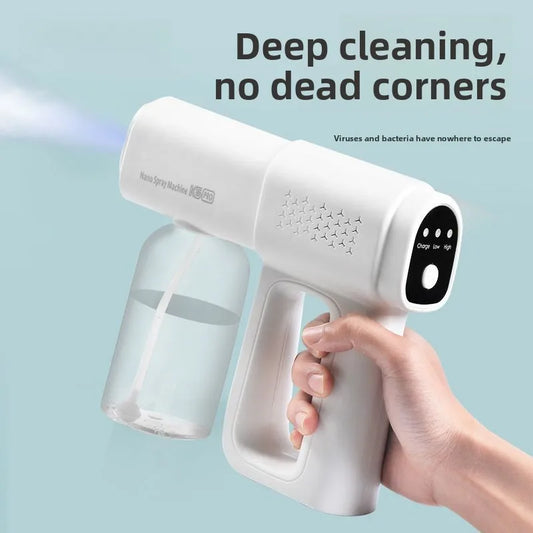 380ml Electric Nano Blue Light Steam Spray Gun K5 Wireless Atomizing Sterilizer C-type Atomized Household Handheld Sterilizer