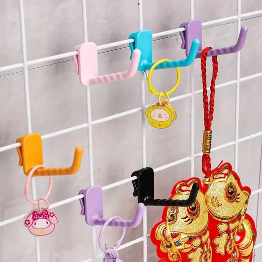 Multi-Purpose Mesh Panel Hooks — Wall-Mounted Storage & Key Hangers