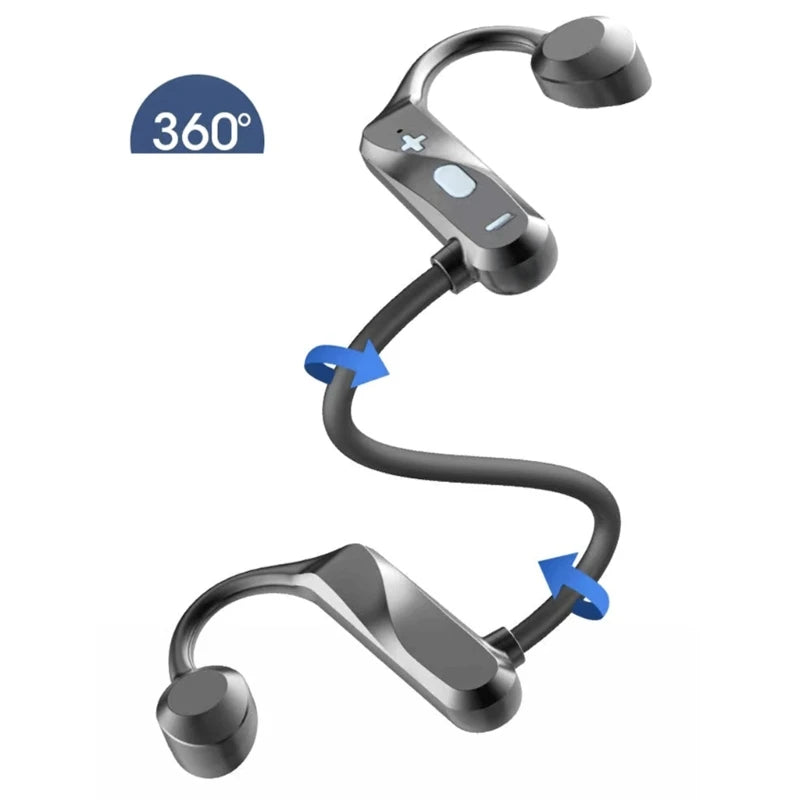 K69 Real Bone Conduction Earphones BLE5.2 Wireless Bluetooth-compatible Headset Open-Ear Sports Earphone with Mic