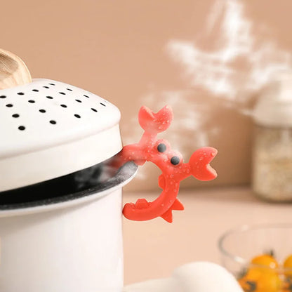 Silicone Spatula Rack Crab Shaped Spoon Rest Clip Utensil Holder Multifunctional Anti Overflow  Pot Side Clip Kitchen Gadge