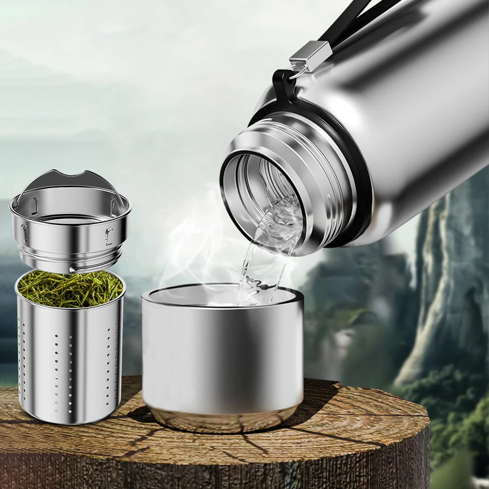 600-1500ml 316 Stainless Steel Thermos Bottle LED Temperature Display  Thermal Mug Vacuum Flask Water Bottle For Outdoor Camping
