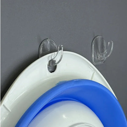 Mini Clear Self-Adhesive Wall Hooks — Transparent Sticky Hangers