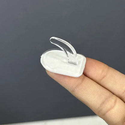 Mini Clear Self-Adhesive Wall Hooks — Transparent Sticky Hangers