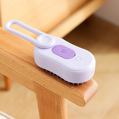 Steamy Brush 3-in-1 — Electric Spray Cat Hair Brush & Pet Hair Remover