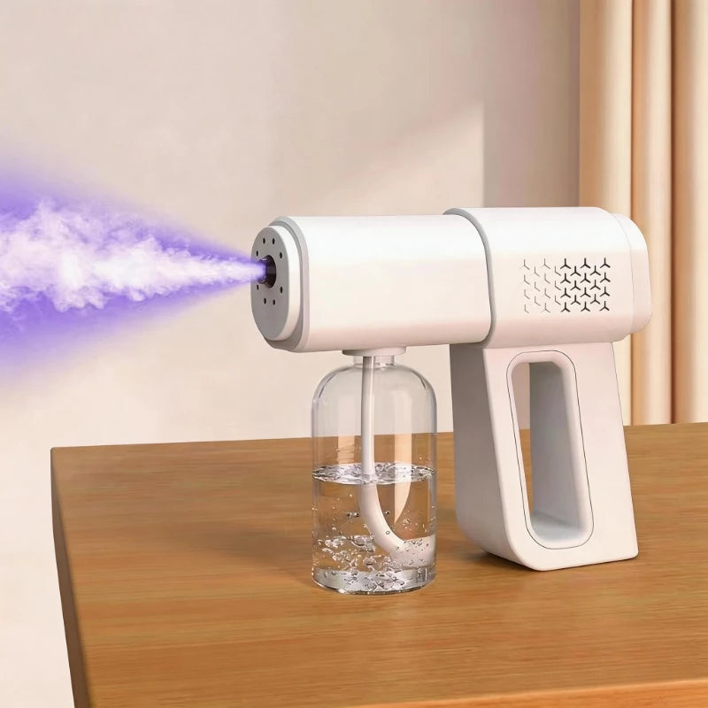 380ml Electric Nano Blue Light Steam Spray Gun K5 Wireless Atomizing Sterilizer C-type Atomized Household Handheld Sterilizer