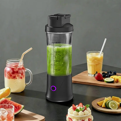 Personal Juicer for Shakes and Smoothies 450ML Cordless Mini Small Blender Cup USB-C Rechargeable for Kitchen Office Gym