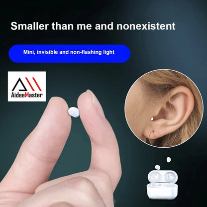 AideeMaster Invisible Earphones Mini Headphones Bluetooth TWS Wireless Touch Game In-Ear Earbuds Noise Reduction Sports Headset