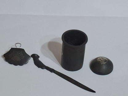 Artisan Executive Gift Set – Hand-Etched Burnished Stone