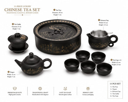 Chinese Kung Fu Tea Set — Vintage Style