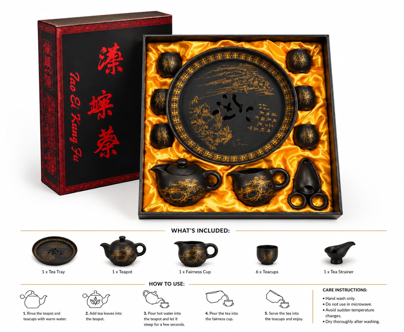 Chinese Kung Fu Tea Set — Vintage Style