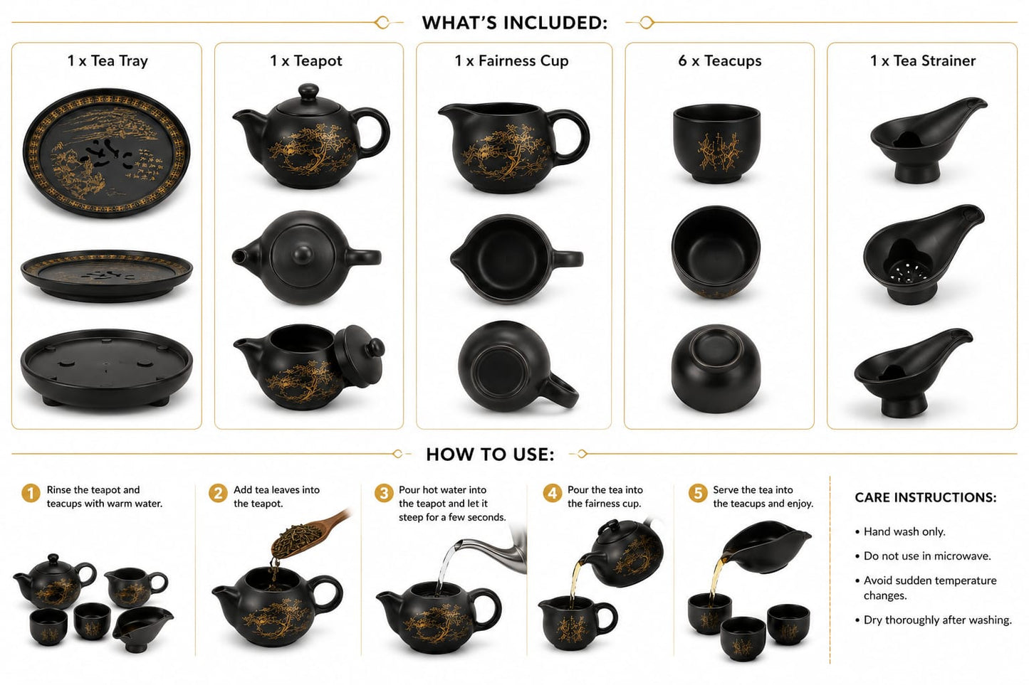 Chinese Kung Fu Tea Set — Vintage Style